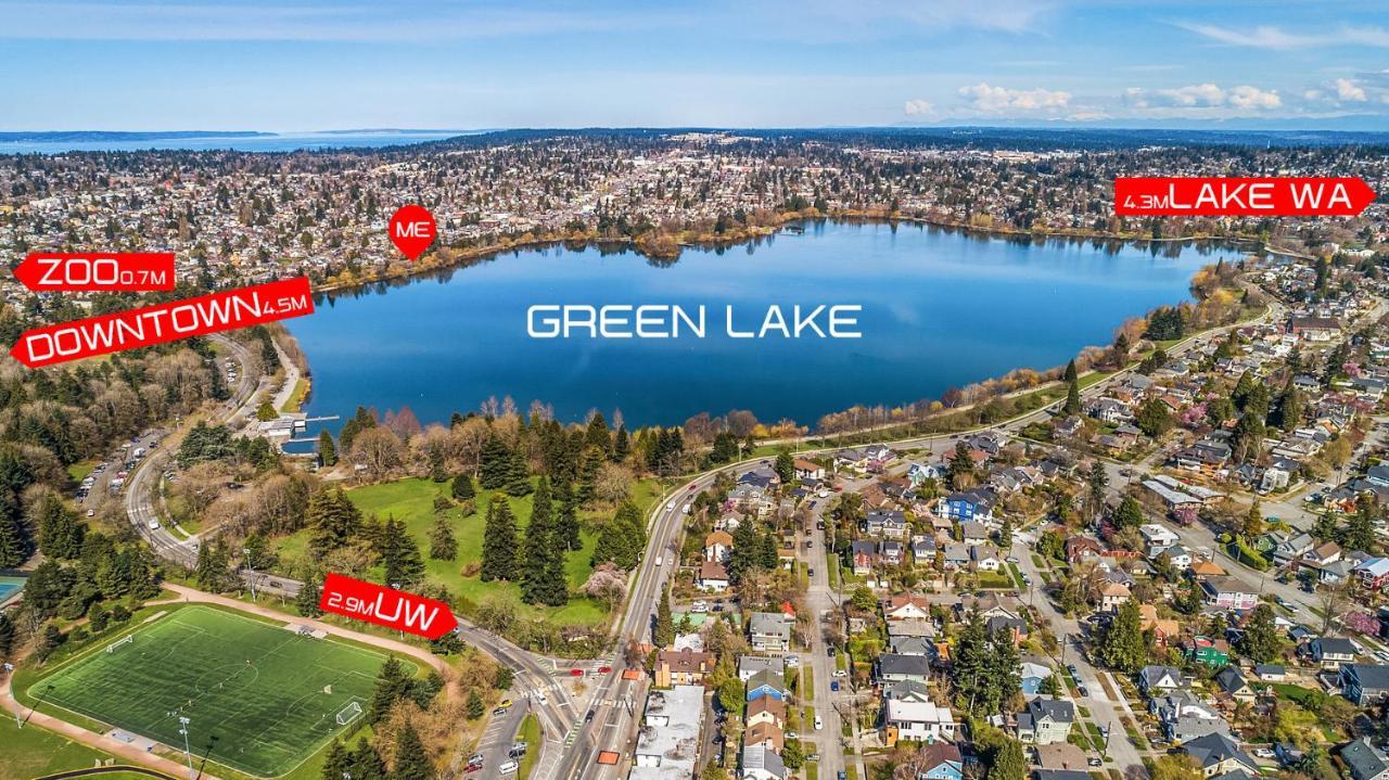 Green Lake 1St Line Home A With Central Air Conditioners Сиатъл Екстериор снимка